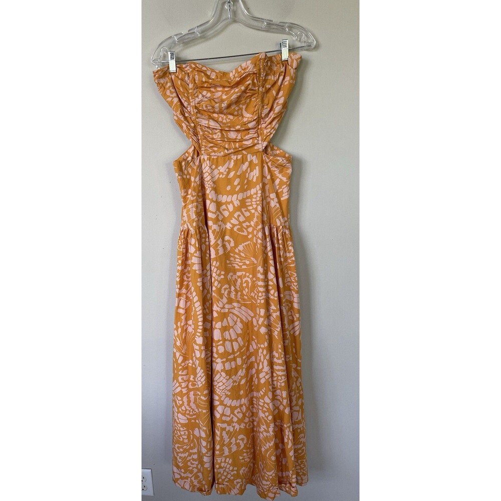 Anthropologie Mon Renn Maxi Dress Monarch Preppy Boho Summer Vacay Cotton Sz L - Picture 2 of 12